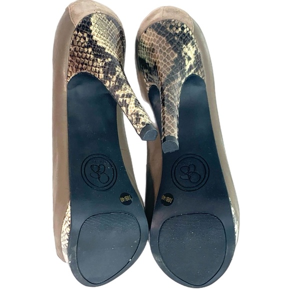 Jessica Simpson Taupe Peep-Toe Heels Sz 10 - Picture 6 of 7
